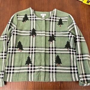 Christopher banks vintage fleece Christmas jacket M
